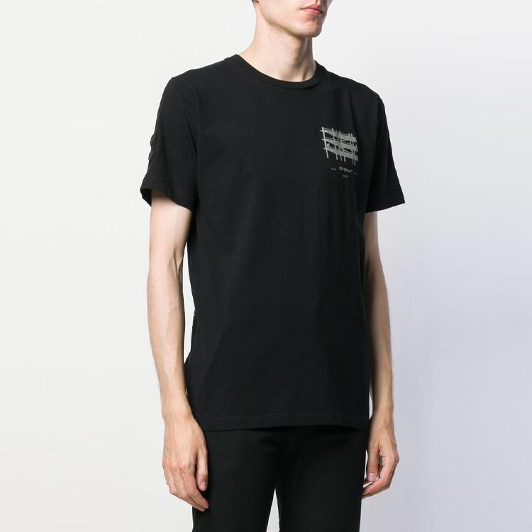 Off-White Industrial Short Sleeve Mens Logo Normal Fit Men's OMAA027E191850041091