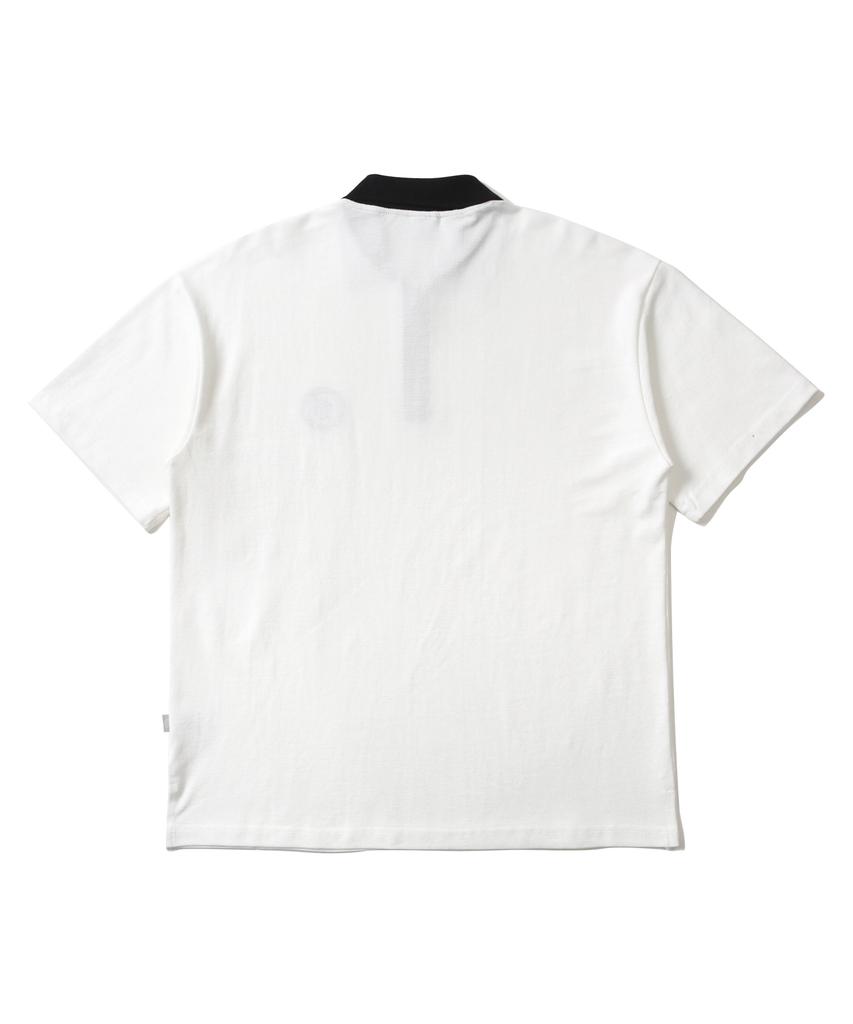 Sseochi410 Pique Zipper Collared Shirt Ivory