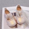Kids Elegant Mary Jane Leather Shoes Bow Pearl Decor Soft Non Slip Casual Party Princess Shoes