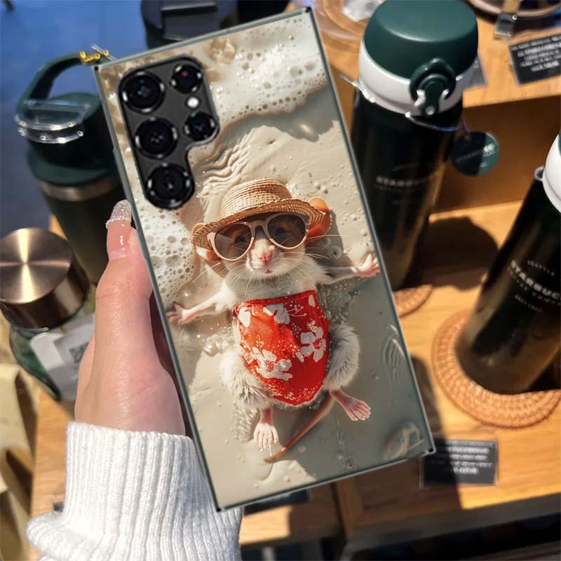 Cute Hamster Cases Phone Case for Samsung Galaxy S26 Ultra S25 Edge S24 S23 FE S21 Plus S20 S22 S10 Cover TPU Capa Shell Shockpr
