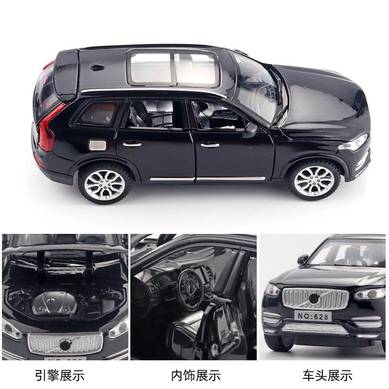 1:32 Volvo XC90 Alloy Car Model Light Music Back Force 6 Door Opening Simulation Car Model