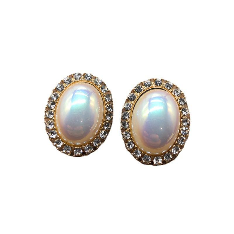 Western Retro Mapei Pearl Necklace Stud Earrings Set Hepburn Style Accessories Cheongsam Dress Neck Chain Women