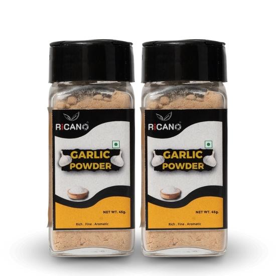 Ricano Garlic Powder 45g | Kitchen Seasoning | Natural & Pure | Dehydrated Garlic | Long Shelf Life | No Preservatives | Rich Aroma(45g, Pack of 2)