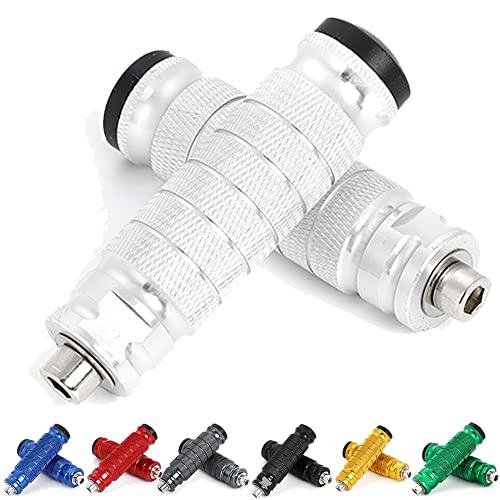 

Подножка для мотоцикла, подножка, тандемная педаль, накатка, ЧПУ, алюминий, универсальный, левый и правый комплект (Серебряный)