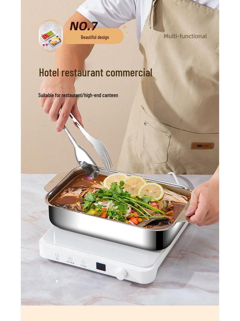 Multipurpose Ceramic Tray for Small Items - Perfect for Tongs, Towels, Spoon Rest, Dish, Bread, or Portioning Spoon.