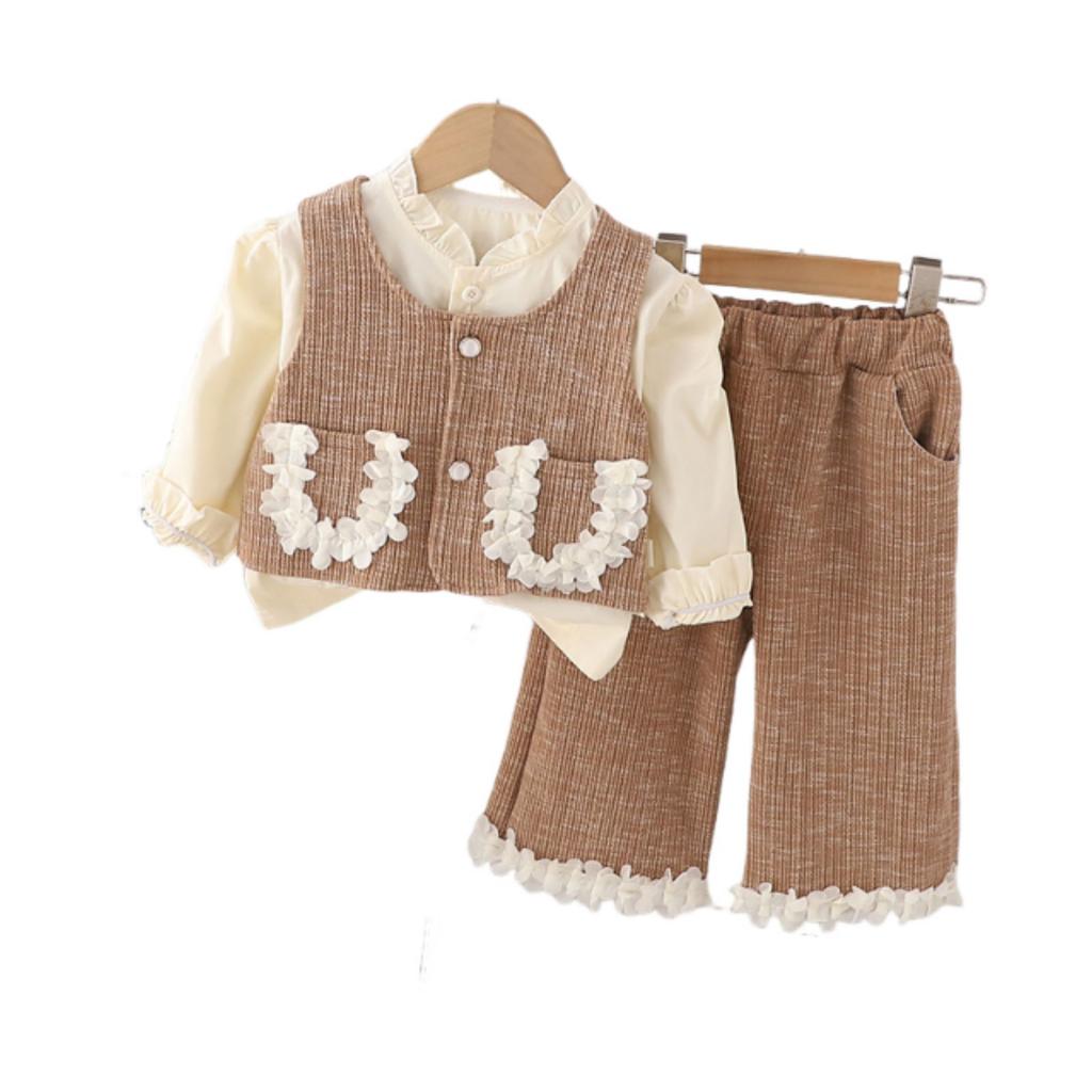 Dětská ležérní souprava s dlouhým rukávem, pohodlné každodenní oblečení