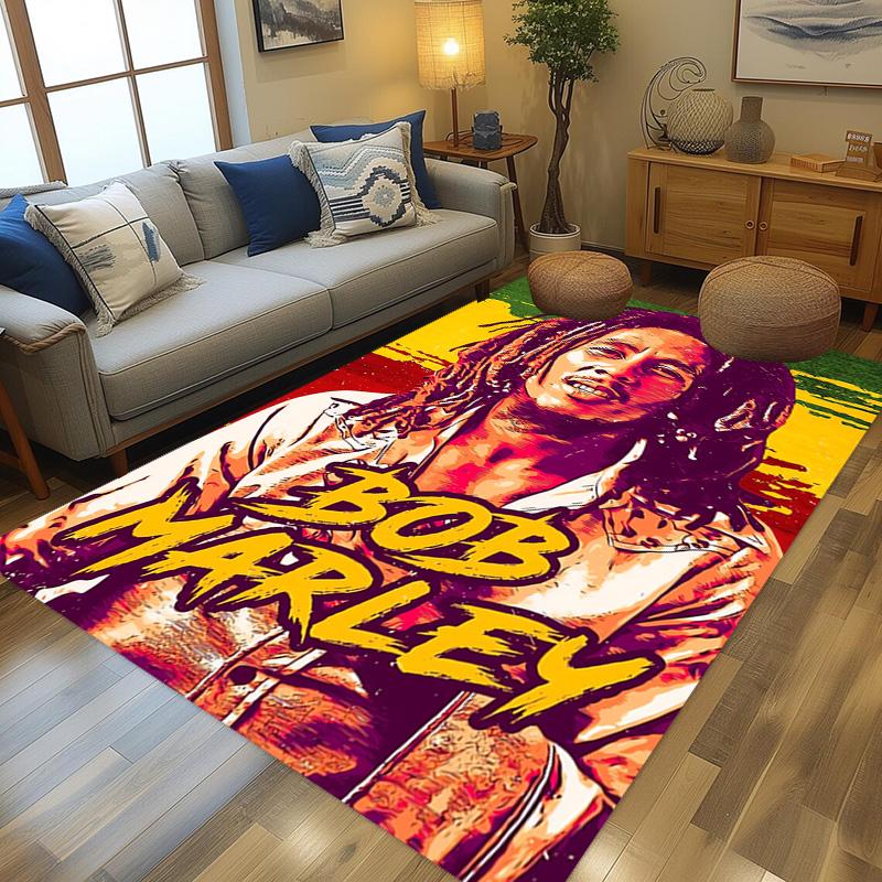 Vibrant Rasta Music Fusion Carpet Living Room and Bedroom Mats Doormat Dormitory Decoration Bathroom Mat Protective Pad