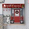 Foldable Christmas Pull Flag DIY Flag Banner Multipurpose Christmas Banner  Yard