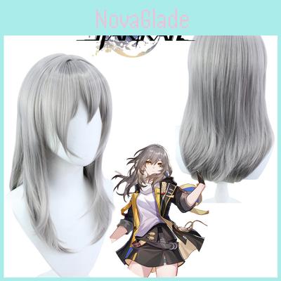 Cosplay Wig Realistic Scalp Silver Grey Gradient 52cm Length