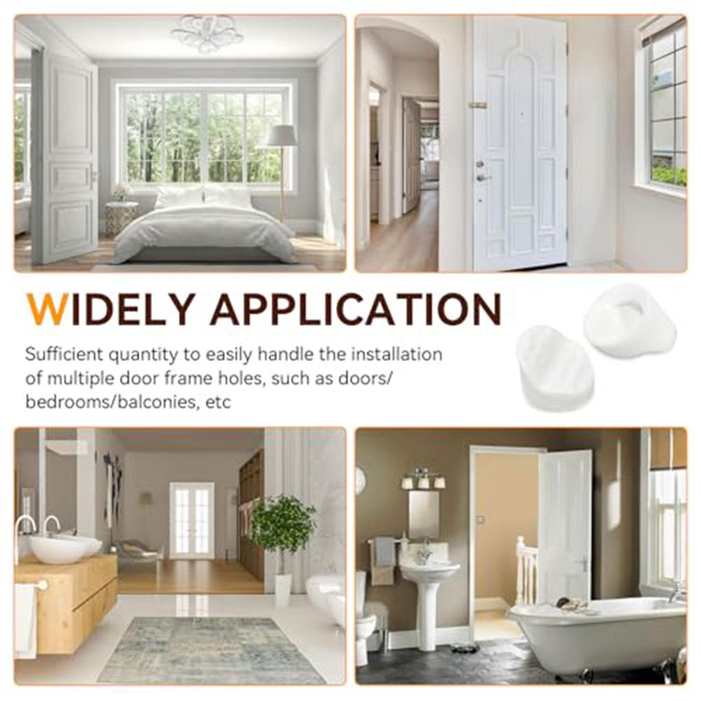 Pack of 50 Door Frame Stoppers Silicone White for ODL Reflection Weather Resistant Easy Install 516 Inch Diameter