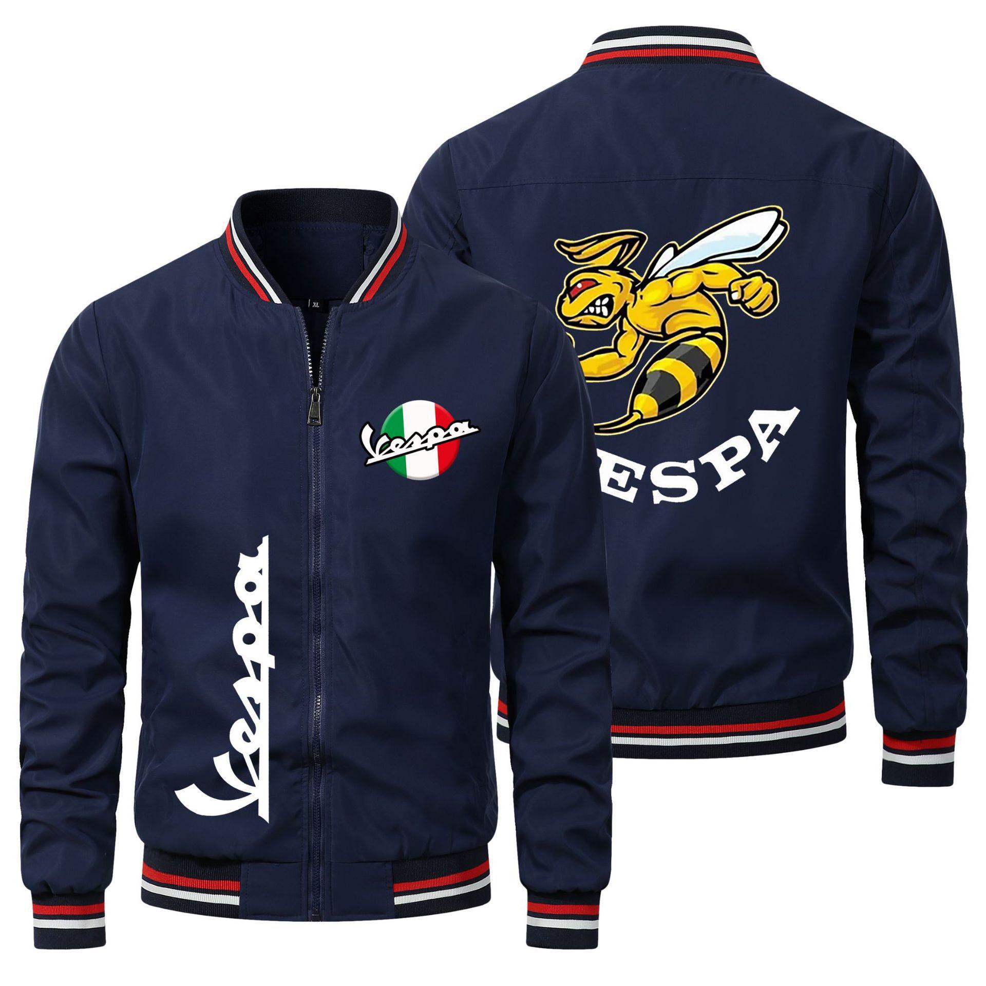 

Men s Spring 2025 Lightweight Motorcycle Baseball Jacket with Car Logo L (EU) темно-синього кольору