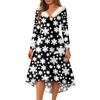 Christmas Party Printed Dresses For Women Vintage Christmas Midi Dress Casual Dresses Cocktail Dress Party Festive Dresses