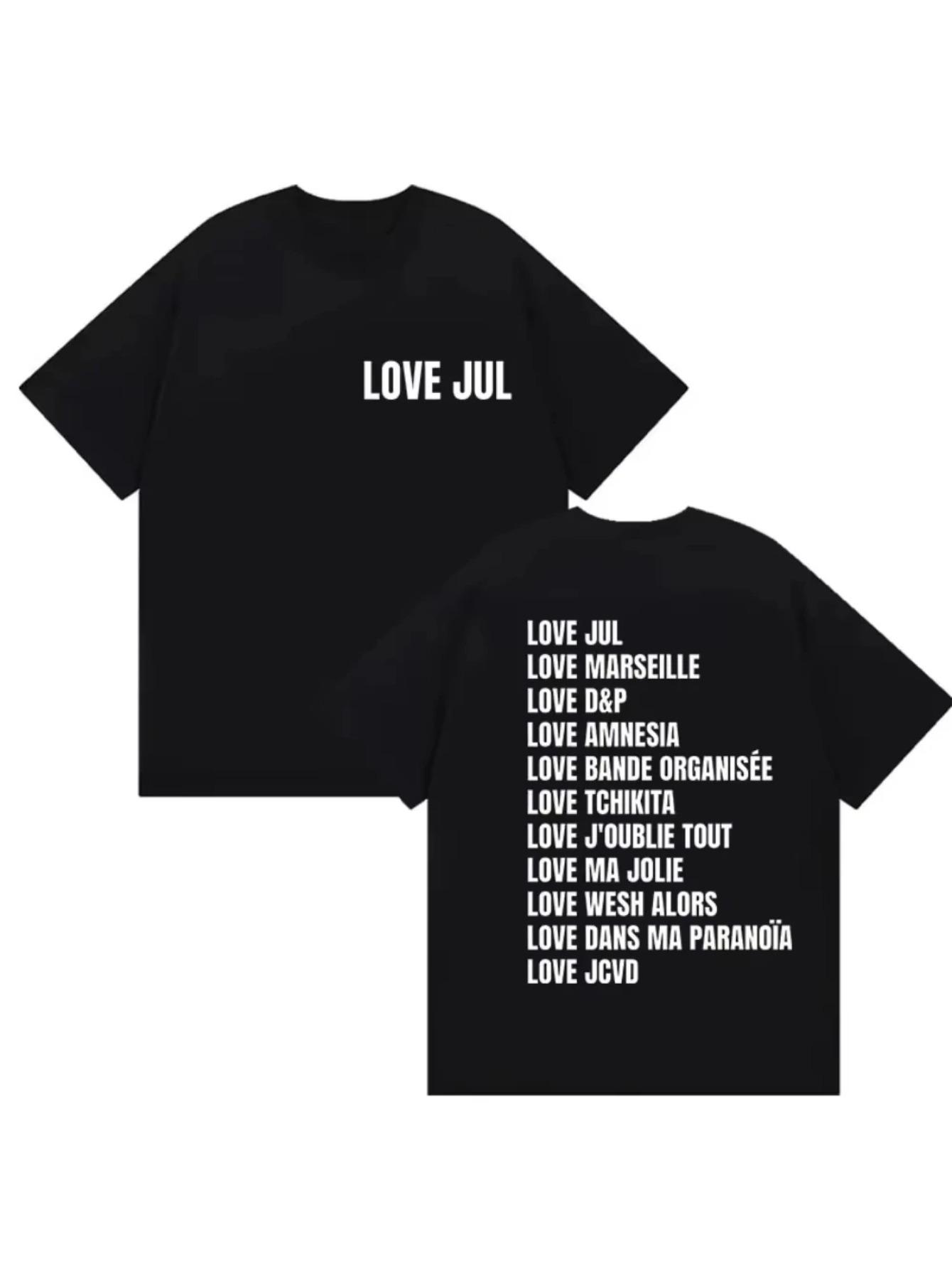 2026 French Rapper Album Print T-Shirt Men and Women- Crew Neck Short Sleeve Casual Shirt M