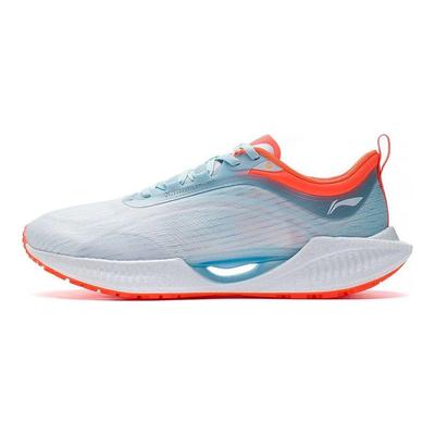 Li Ning Super Lightweight 19 Durable Lightweight Rebound Low-Top Running Shoes Men Sneakers White Blue Red ARBS001-19