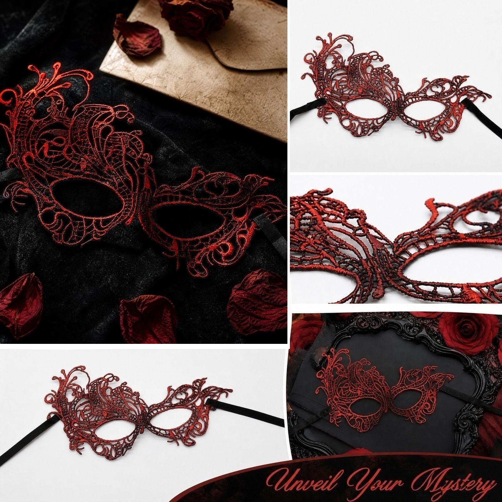 Women s Half Face Masquerade with Gold Foil Lace Pattern for Costume Party