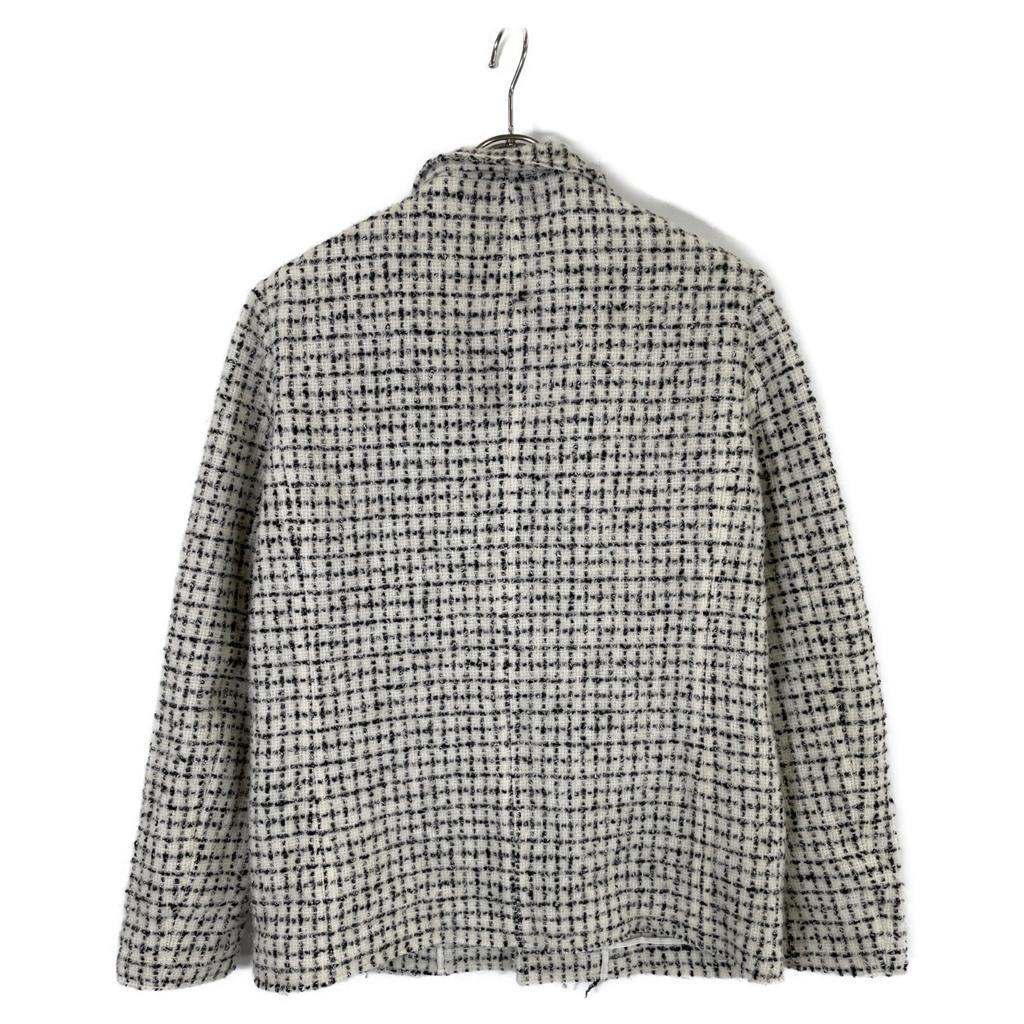 T-JACKET White X Black Wool Jacket Jacket M White X blackUsed