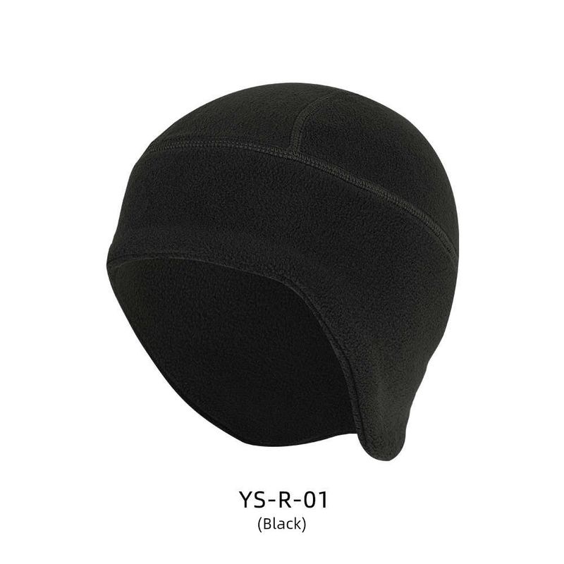 

CAP Cover Toe Cap Small Hat Velvet East Warm Hat Cycling Shake Rui Hat Ear Cold-Proof Lining Outdoor. Windproof Bicycle YS-R-01 Black All yards