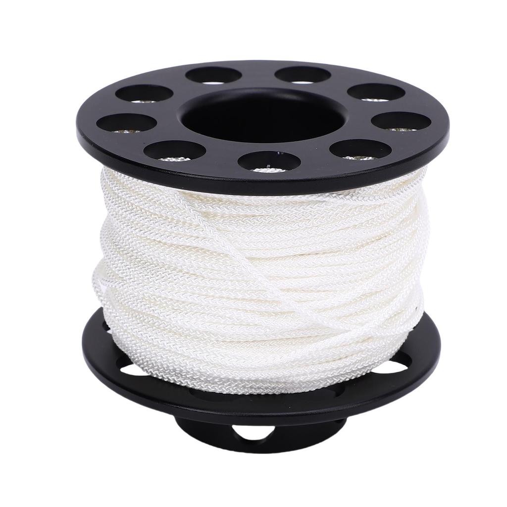 Scuba Diving Finger Spool Reel with 131.2ft White Line 90mm Double End Clamp Compact Dive Reel for Cave Wreck Technical