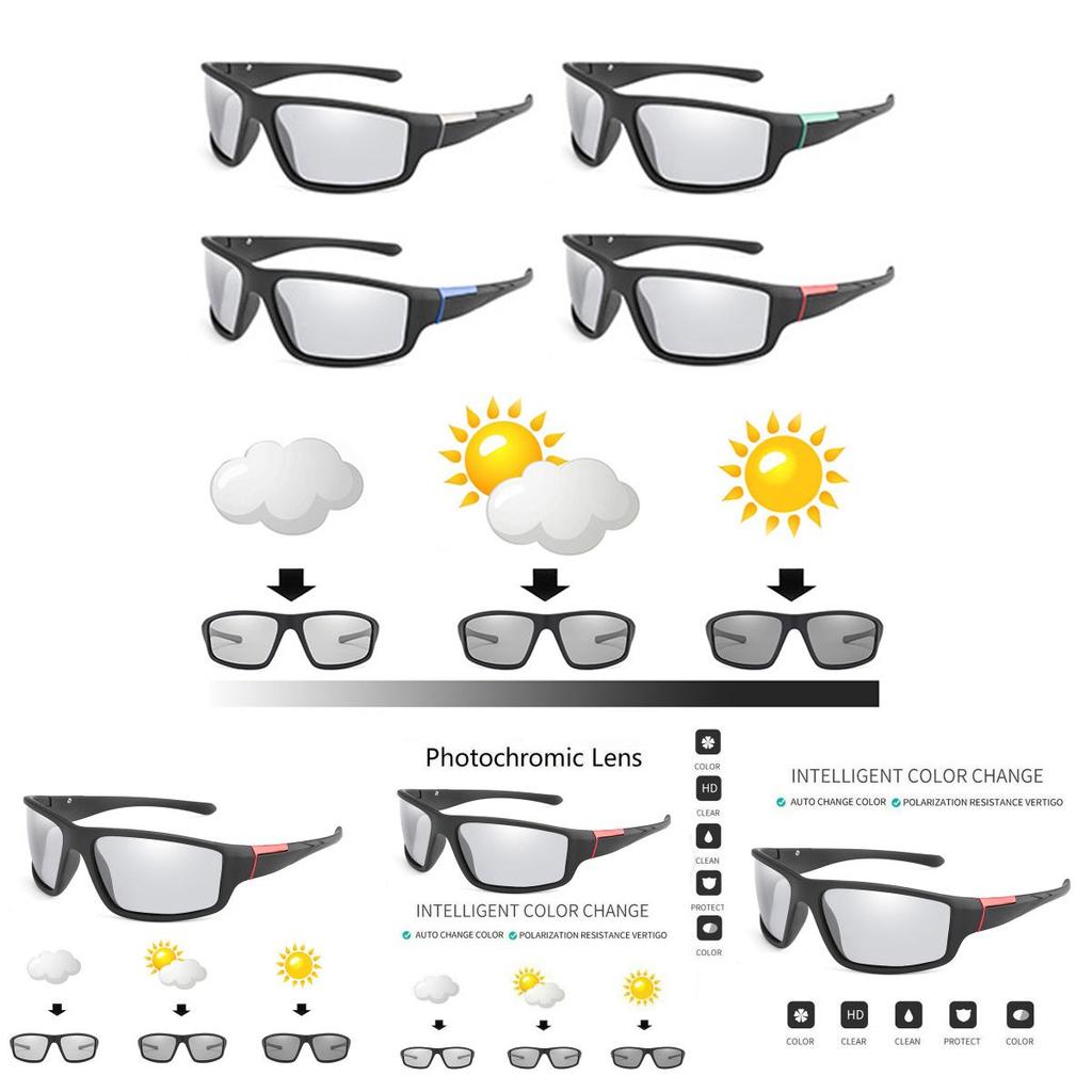 High Definition Men Polarized Photochromic Sunglasses For All Day Comfort And Style