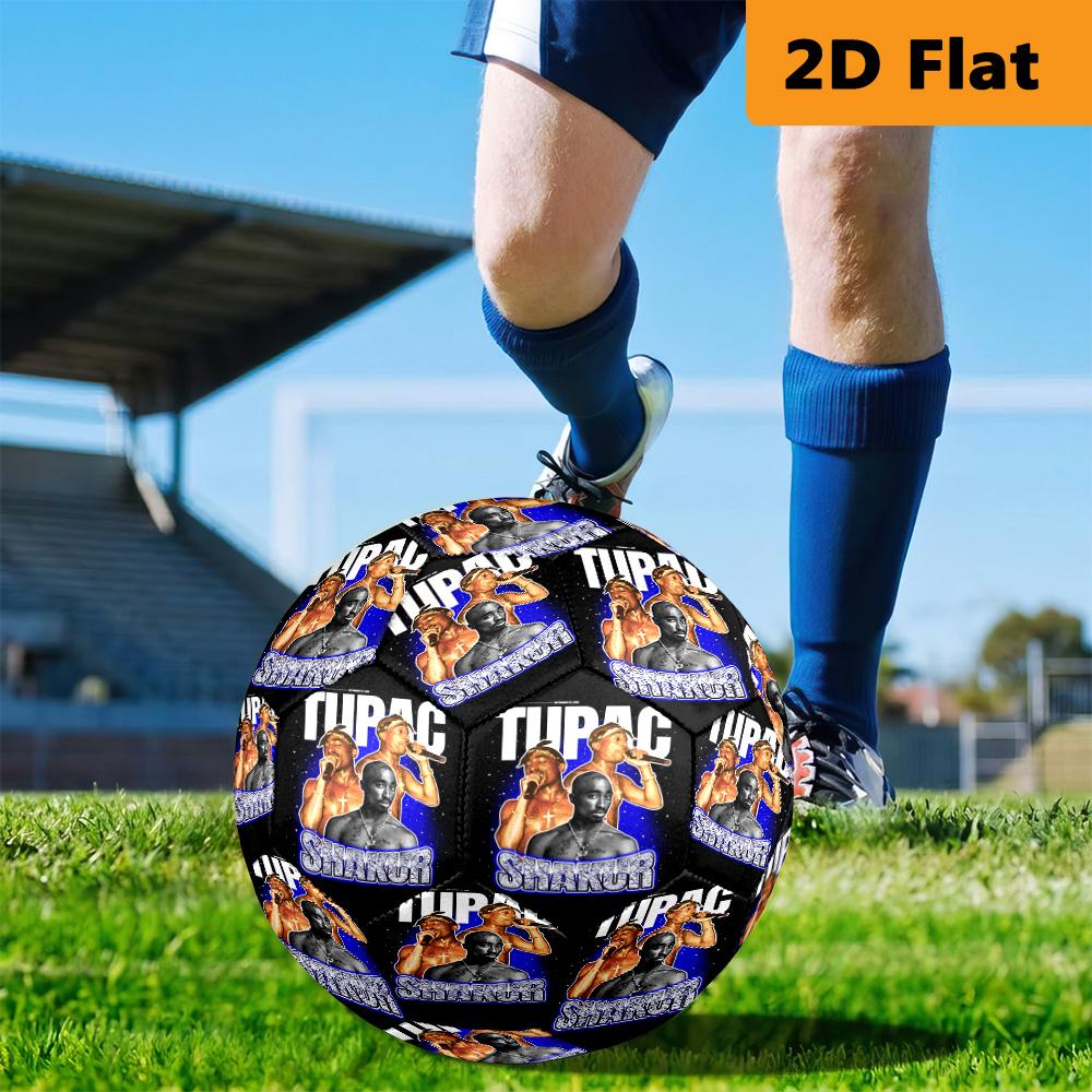 "2Pac: Until End Time" Soccer Ball Suitable for Both Training and Competition Outdoor Sports Very Elastic High Elasticity Entertainment