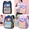 Lightweight And Stylish Nylon Children's Backpack For Grades One To Three With Colorful Animal Design