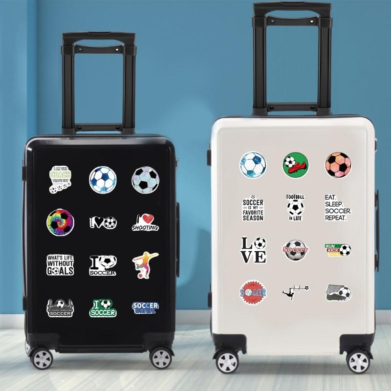 Soccer Football Stickers Teachers School Decals Waterproof Vehicle Soccer Stickers for Skateboard Water Bottle
