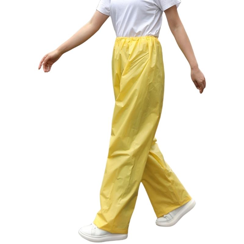 

Lightweight Waterproof Rain Pants Breathable Trouser EVA for Outdoor Commuting Hiking Cycling жовтий