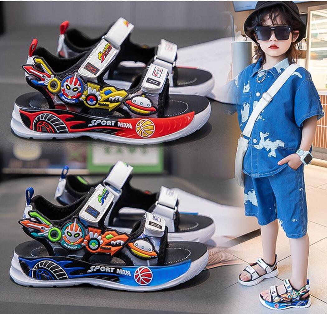 

Модные спортивные сандалии Летние сандалии для мальчиков Повседневная пляжная обувь Удобные мягкие подошвы Детские кроссовки Детская нескользящая верхняя одежда Сандалии 26 синий