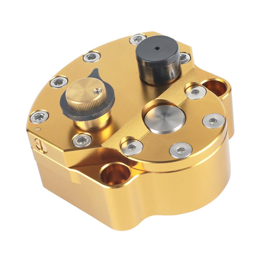 Motorcycle Adjustable Steering Damper Stabilizer Safety Golden Universal