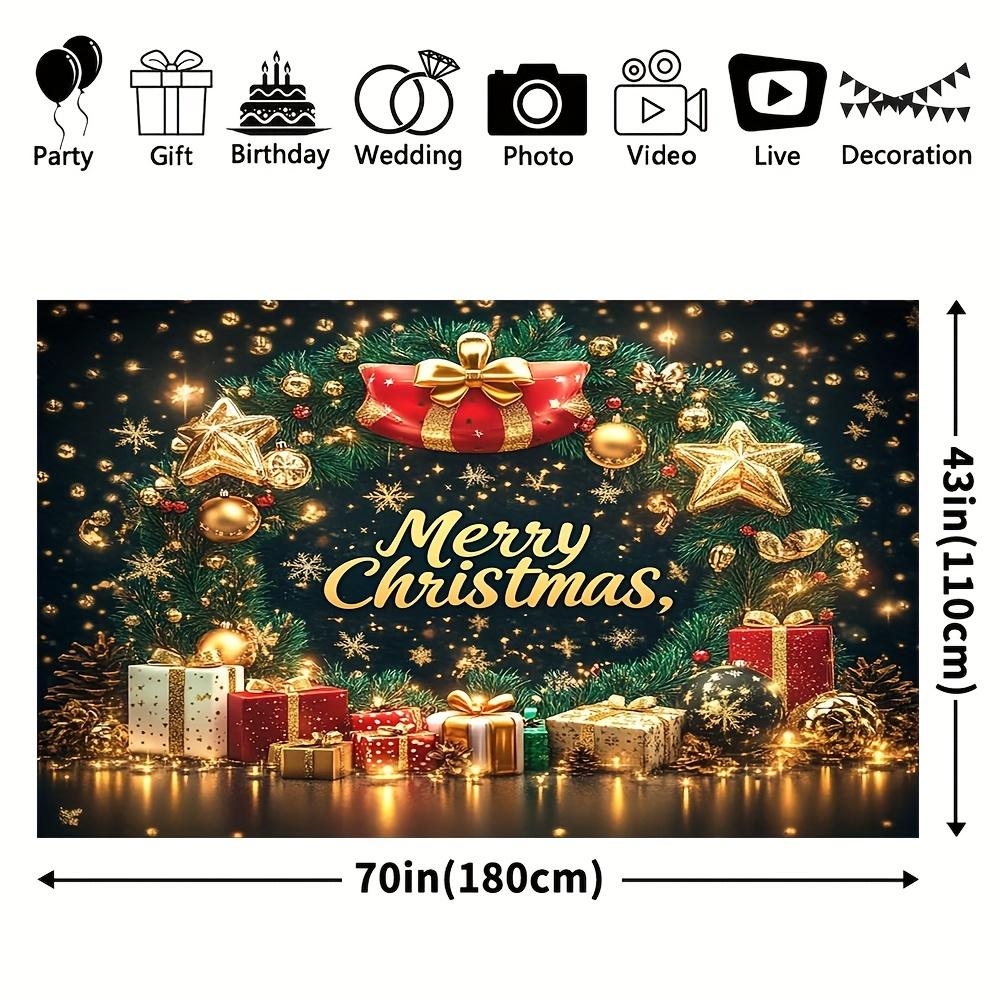Merry Christmas and Happy New Year Background - Winter Wonderland Theme Multi Functional Decoration for Festivals Etc