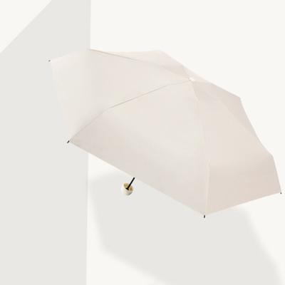 New Mini Capsule Folding Umbrella UPF50+ Vinyl Pocket Parasol with Box UV Sunshade Travel Accessoreis for Outdoor