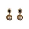Vintage French Pearl Earrings - Silver Needle Retro Luxury Accessories