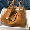Pillow Bag Women's First Layer Cowhide Handbag Shoulder Bag Oblique Span Leather Doctor Bag Large Capacity Commuter Bowling Bag