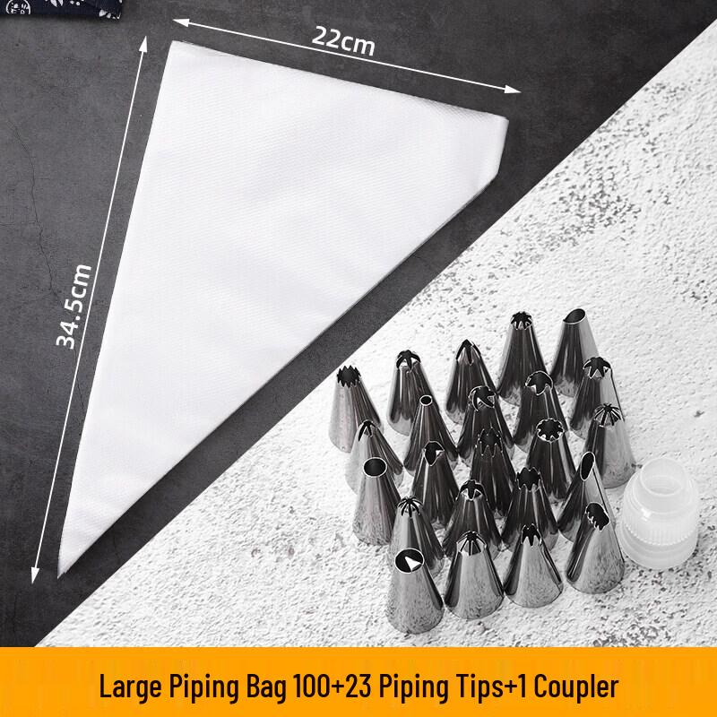 Disposable Piping Bag and Nozzle Baking Tool Set