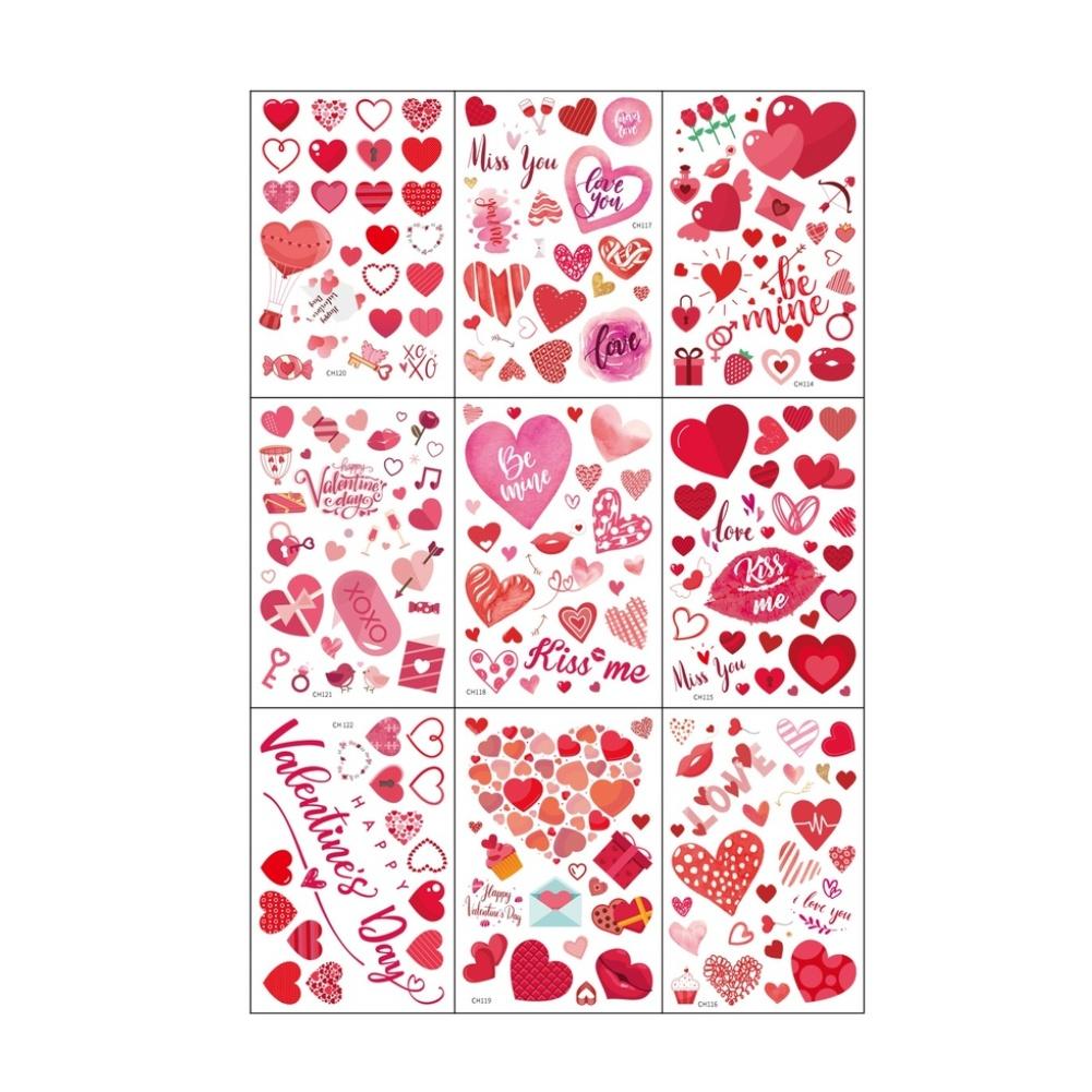 Indoor Glass Safe Heart Window Clings Valentine Stickers