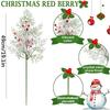 1Pcs Christmas Tree Hanging Ornament Artificial Red Berry Pine Cones Branch DIY Wreath Accessories for Home Party New Year Decor