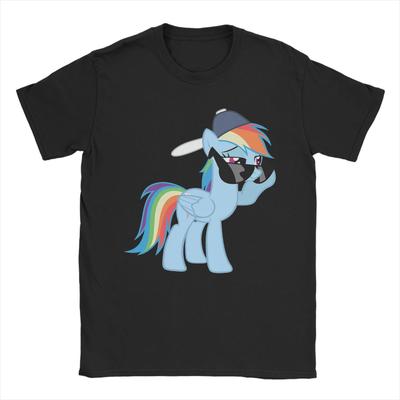 T-shirt Style Rainbow Dash Homme Coton Humour T-shirt Col Rond Manches Courtes Hauts Grande Taille Vêtements Homme T-shirt