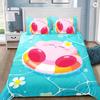 Boys Girls Kirby 3D Duvet Cover Pillowcases Single Double Queen Bedding Set Gift