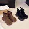 Ankle Boots for Women's Flats Platform Shoes Suede Sport Shoes Winter  Fashion Chelsea Boots New Trend Dress Mujer