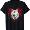Floral Wolf Valentinstag Blumen Rose Vintage Loves Wölfe T-Shirt