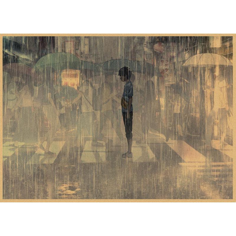 Large Decorative Weathering with You Anime Retro Kraft Poster Wall Art