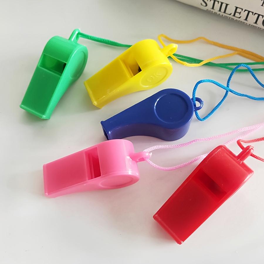 25pcs Plastic Whistles with Lanyard OK Pattern Loud Crisp Sound Emergency Whistles for Sports Training Competition Coaches JXB