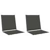 Seat and Back Cushions 2 Pcs Anthracite 47 X 45 X 2 Cm Polyester