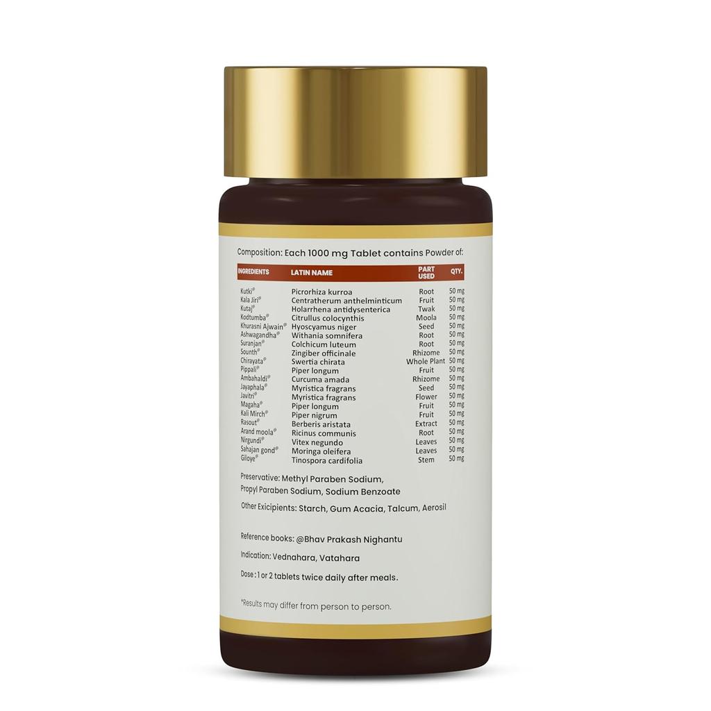 Jeena Sikho Acharya Ji’s Pain Nill Tablets Ayurvedic Herbal Support for Muscle Comfort Joint Flexibility 60 Tablets Pack 1