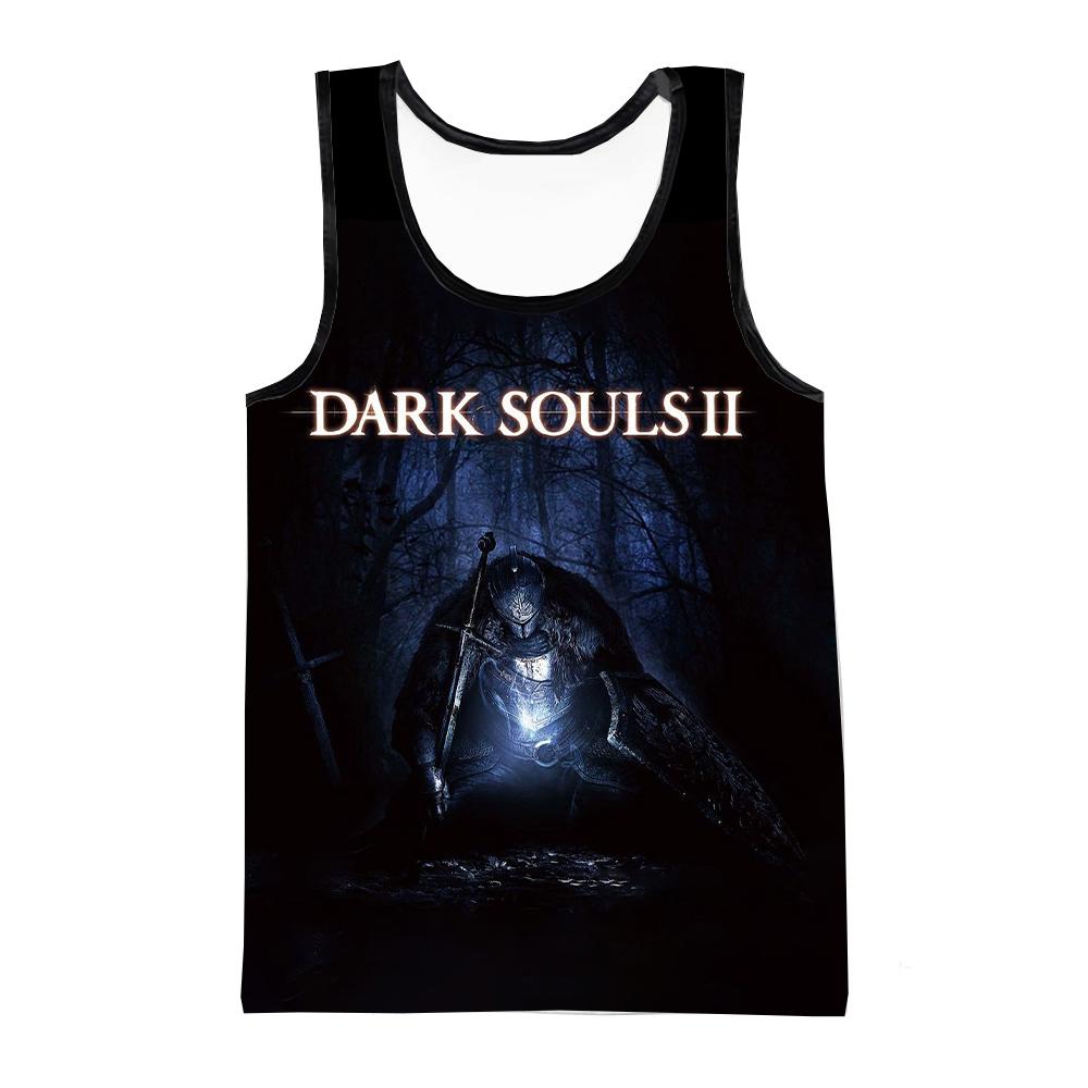 Summer Dark Souls Game 3D Print Tank Tops Men's Fashion Oversized Sleeveless Tank Top Bodybuilding Fitness Gym Vest Man Clothing