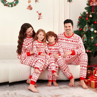 Christmas Parent Child Family Set Home Furnishings Christmas Pajamas Two Piece Set