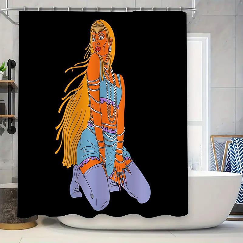 

Trendy Shower Curtain Aesthetic Room Decor Grunge Wall Art E Girl Bedroom Decor Vaporwave Backdrop Gothic Home Decor Stylish Sho W60H190(CM)-1 Pcs
