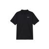 Solid Color Buttoned Short Sleeve Polo Shirt Men Tops Black DH0858-010