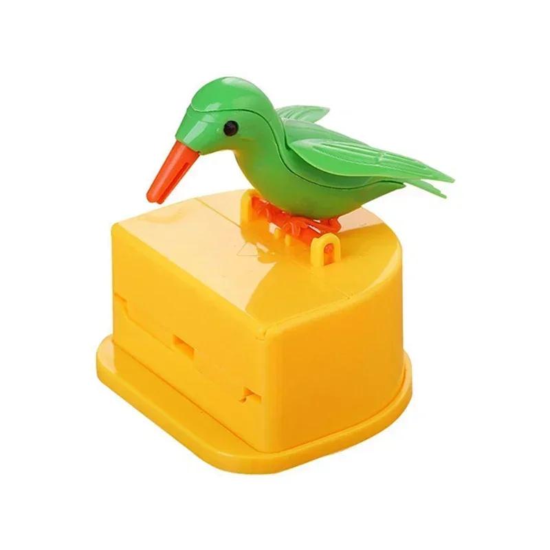 

Контейнер для хранения зубочисток, автоматический диспенсер для зубочисток, настольные органайзеры, домашний декор, креативная милая маленькая птичка, коробка для зубочисток