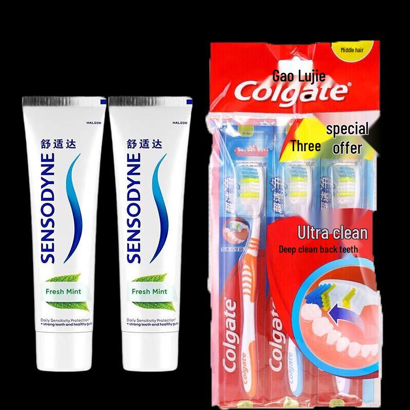 

Sensodyne Fresh Mint Toothpaste & Toothbrush Combo